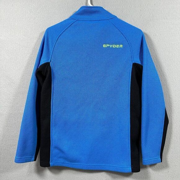 Spyder Blue Knit Full Zip Pull Over Knit Sweater Size Large 14/16 - Picture 6 of 11